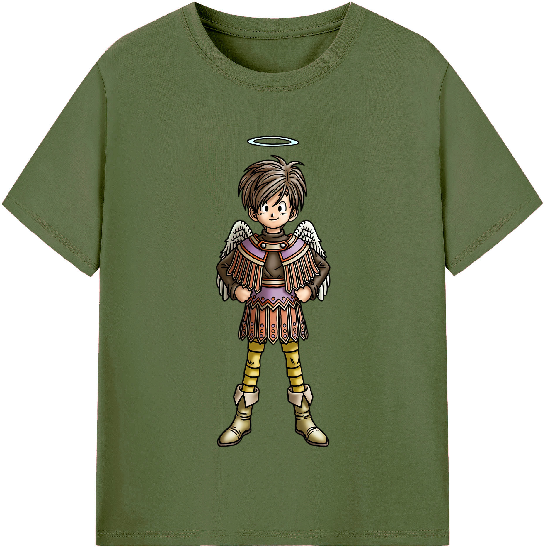 （画像用） ドラゴンクエスト Doragon Kuesuto Dragon Quest 綿100％半袖Tシャツ（フロントプリント）